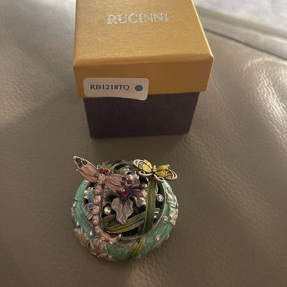 Rucinni Butterfly & Dragonfly Trinket Box - Decorative Jewelry Storage
