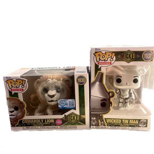 Funko Pop - WICKED FOR GOOD COWARDLY LION & TIN MAN Set