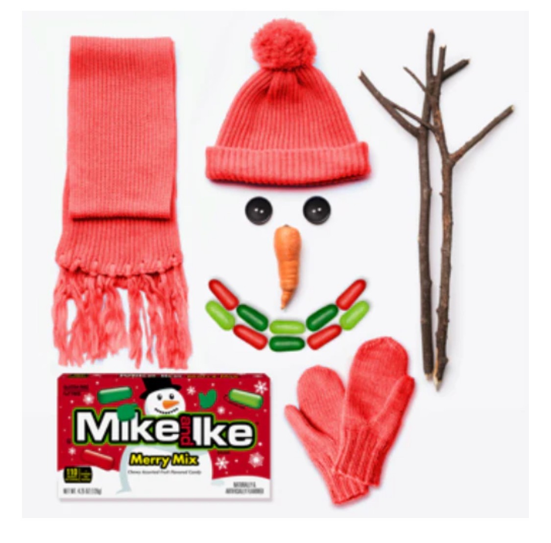 Mike and Ike Merry Mix Christmas Holiday Candy - 4.25 oz | 12 Pack