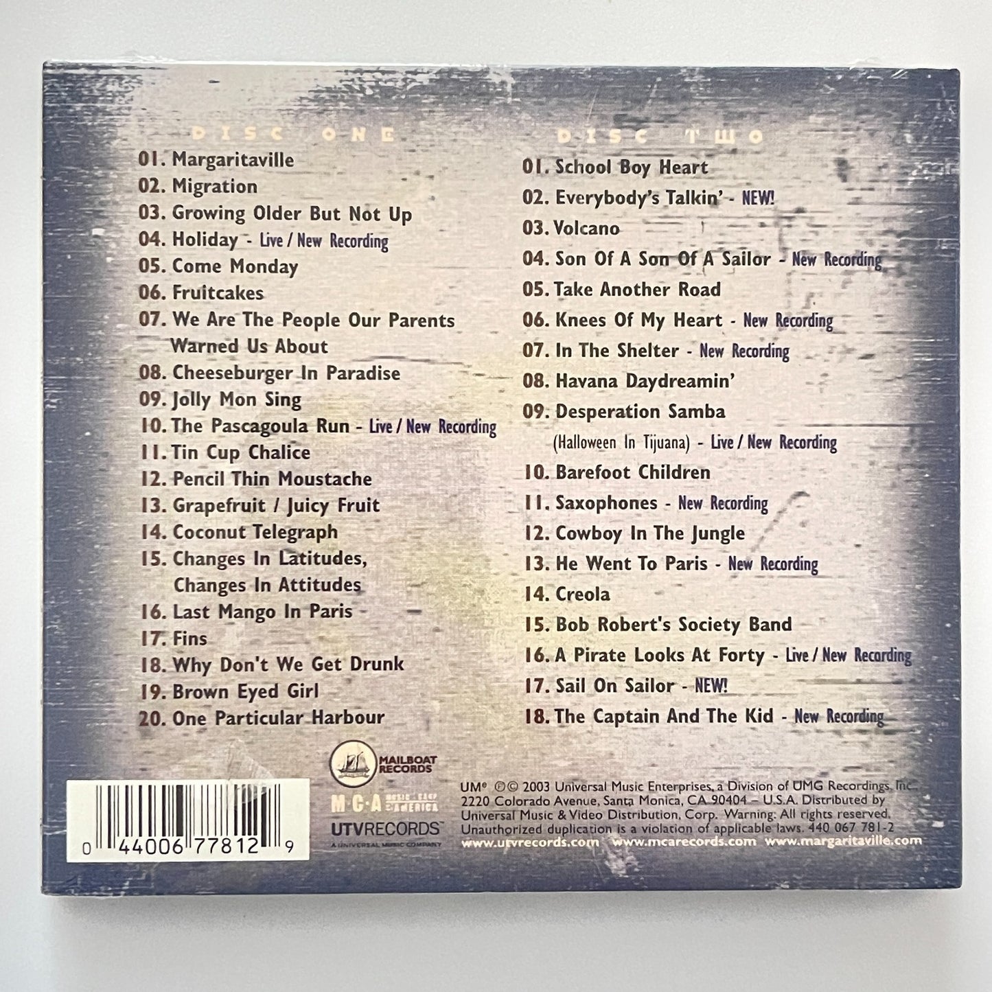 Jimmy Buffett - The Ultimate Collection Meet Me in Margaritaville  - CD Sealed