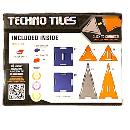 Techno Tiles Space Rocket Construction Set - 100+ Building Pieces STEM Toy