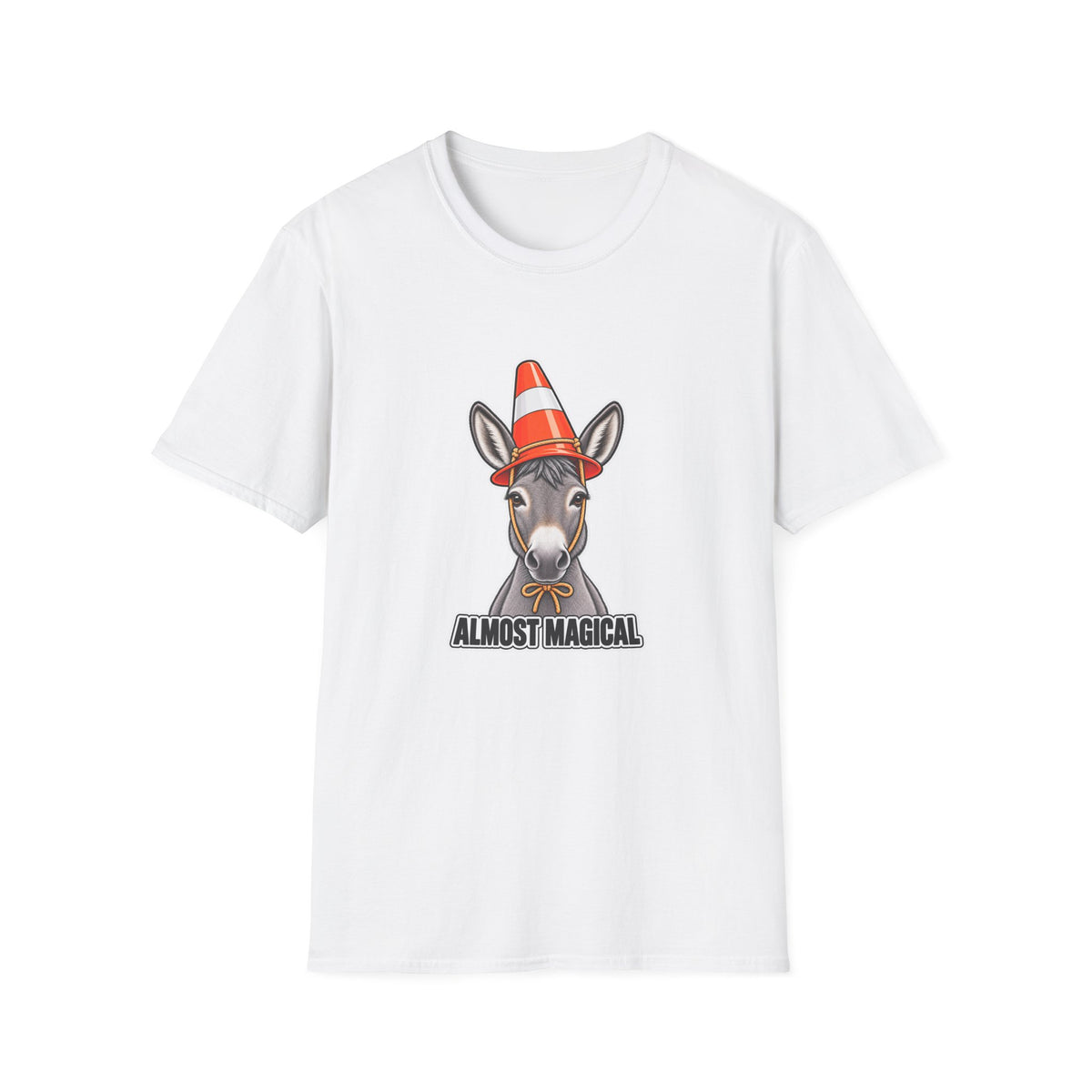 Almost Magical | Cute Donkey Wearing Traffic Cone | Tee