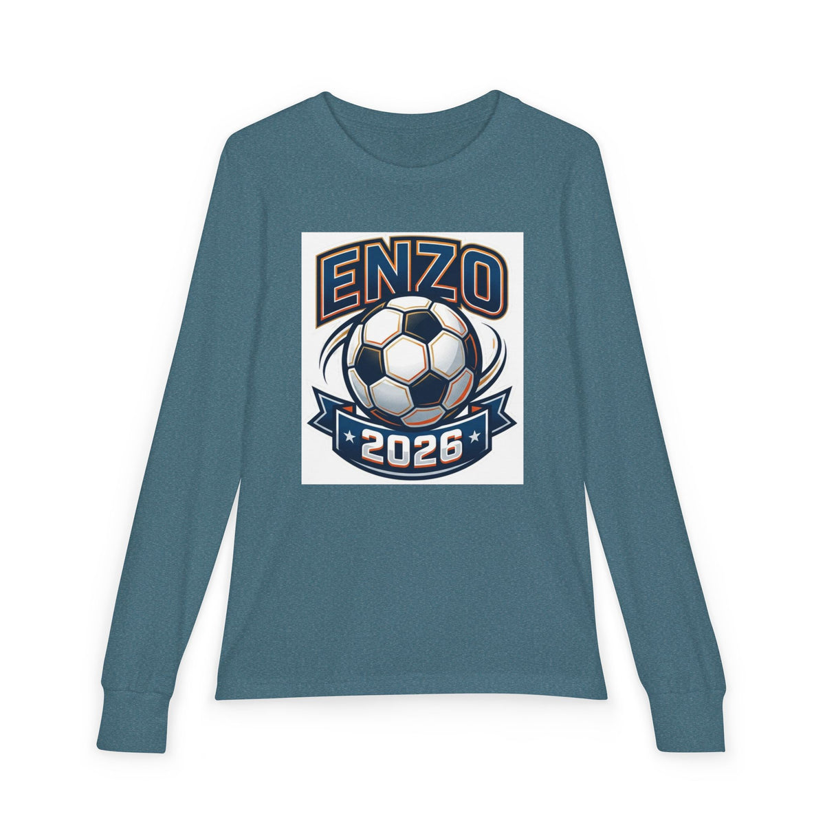 ENZO 2026 | Youth Soccer Long Sleeve Tee | Personalized
