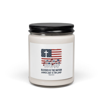 Blessed Is the Nation | Soy Candle | Faith & Freedom | Choose Your Scent