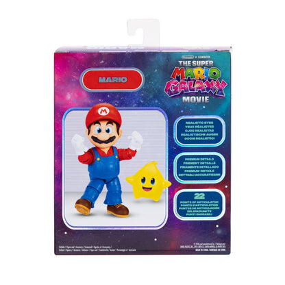 Jakks Pacific | Super Mario Galaxy Movie Mario Figure | 5-Inch with Luma Star