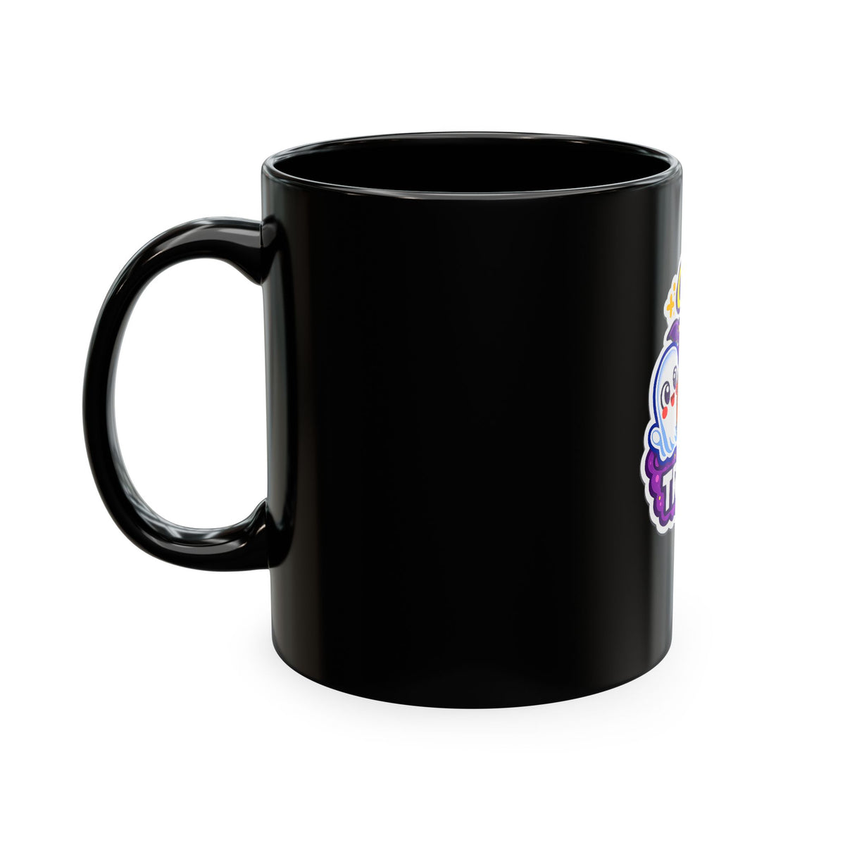 Printify | Halloween "Only Treats" Ceramic Mug | Ghost & Pumpkin | 11oz