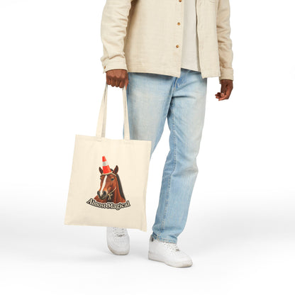 Printify | Almost Magical Horse Tote Bag | Funny Equestrian Gift | Canvas Tote
