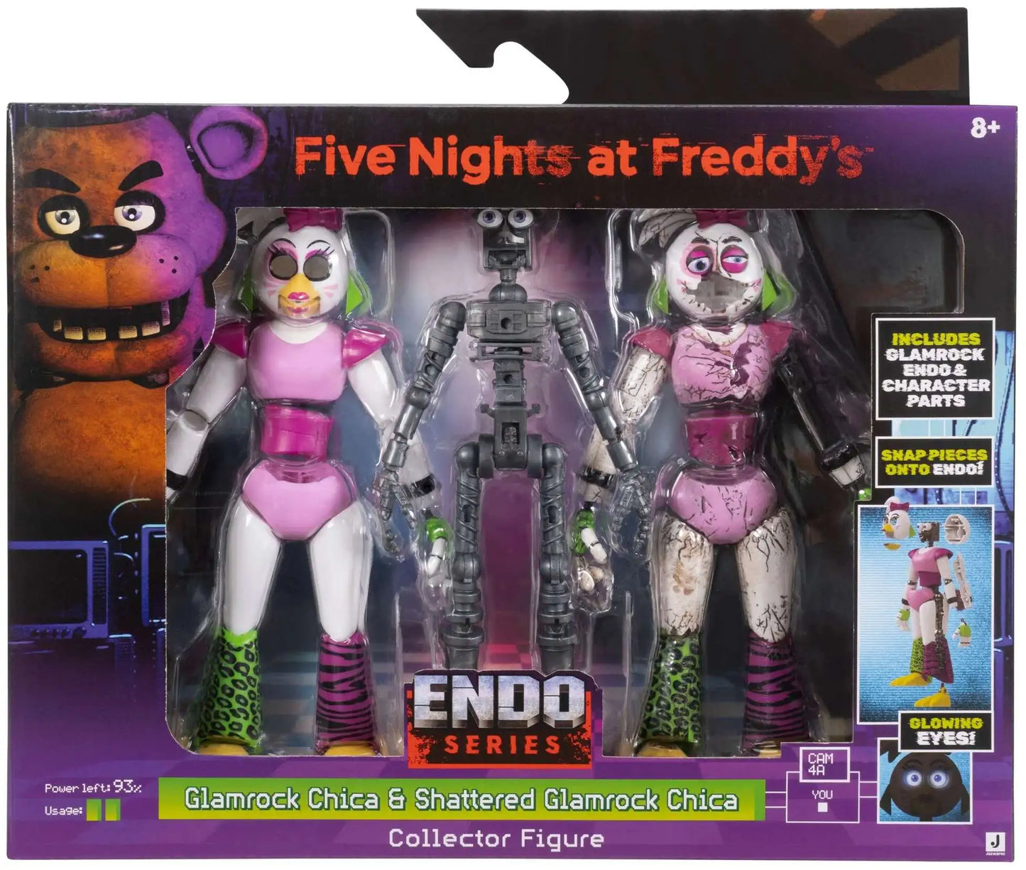 JAKKS Pacific | Five Nights at Freddy's Endo Series | Glamrock Chica & Shattered Glamrock Chica | Action Figure 2-Pack