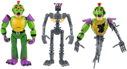 Jazwares |  FNAF | Endo Series | Montgomery Gator & Shattered Montgomery Gator | Action Figure 2-Pack