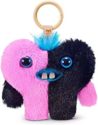 ZURU | Fuggler | Baby Pinkles Wide Eyed Weirdo | 3.5" Heart Plush Bag Charm