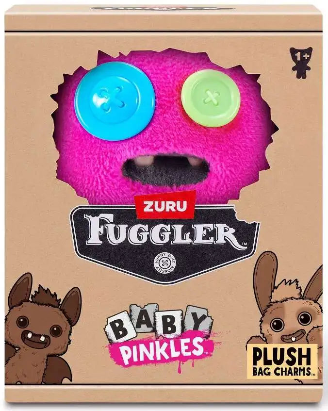 ZURU | Fuggler | Baby Pinkles Sasquoosh | 3.5" Plush Bag Charm