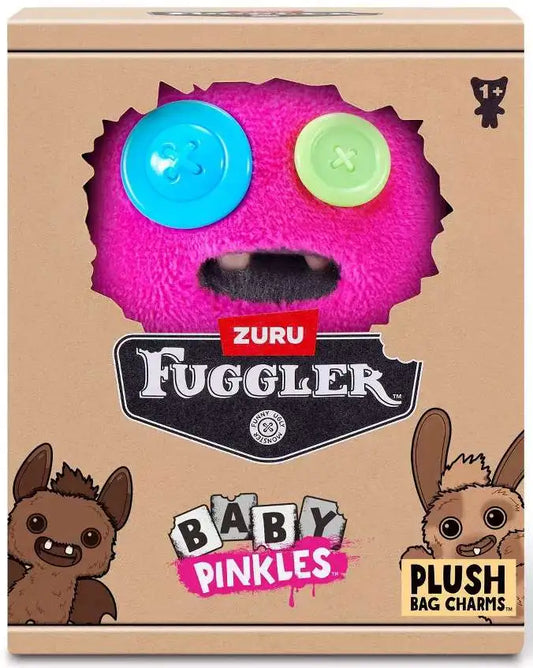 ZURU | Fuggler | Baby Pinkles Sasquoosh | 3.5" Plush Bag Charm