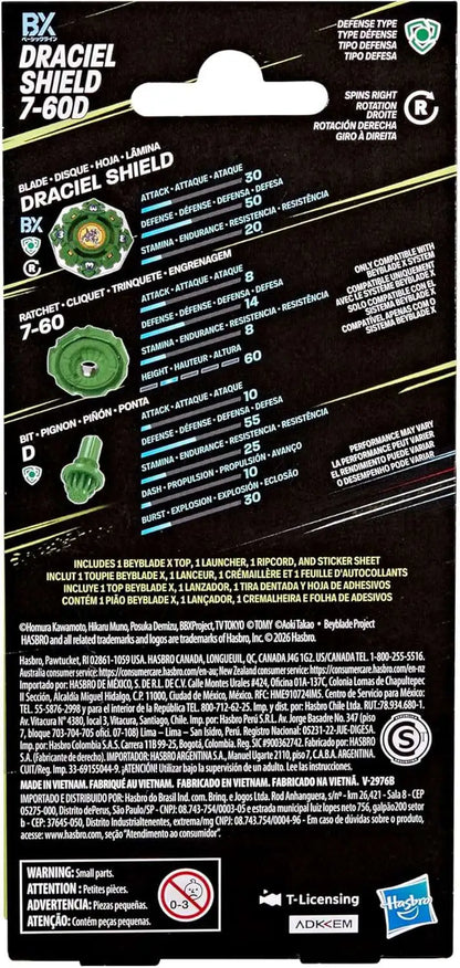Hasbro | Beyblade X Draciel Shield 7-60D | X-Over Starter Set