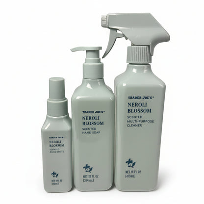 Trader Joe's Neroli Blossom Set - Hand Soap, Multi Purpose Cleaner, & Room Scent  (3 in Pack)
