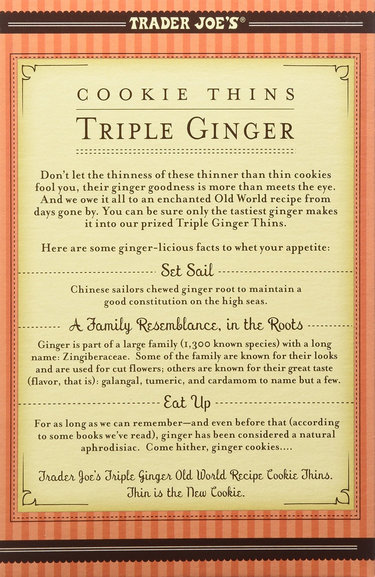 Trader Joe's | Cookie Thins Triple Ginger | Pack of 2 (18 oz)