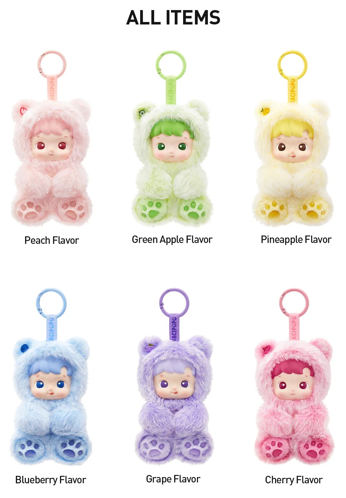 POPMART HACIPUPU Gummy Bear Series Vinyl Plush Pendant Blind Box