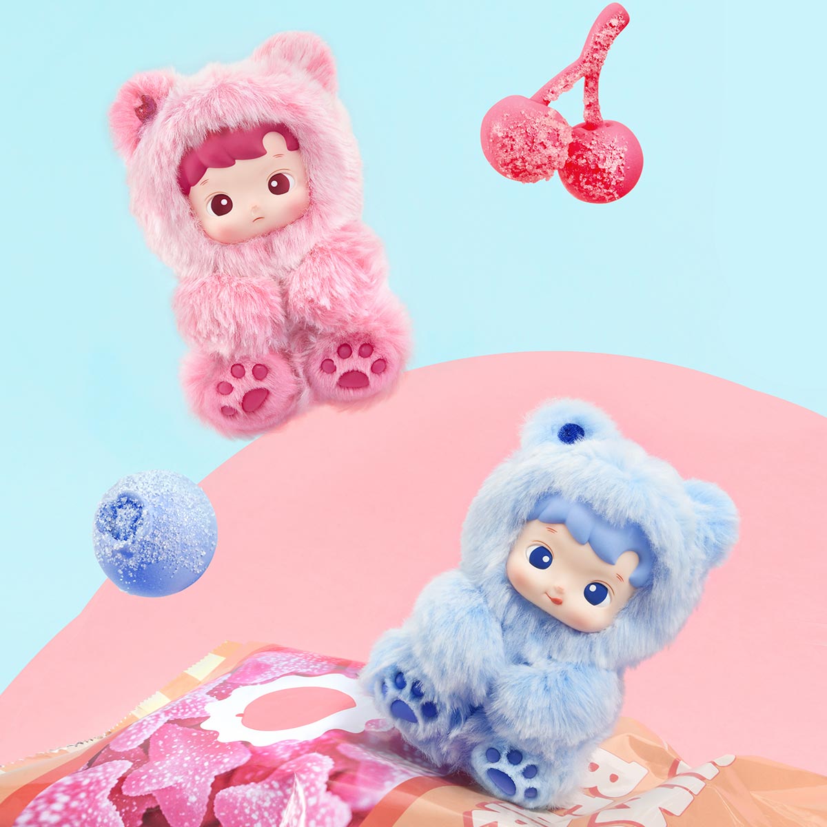 POPMART HACIPUPU Gummy Bear Series Vinyl Plush Pendant Blind Box