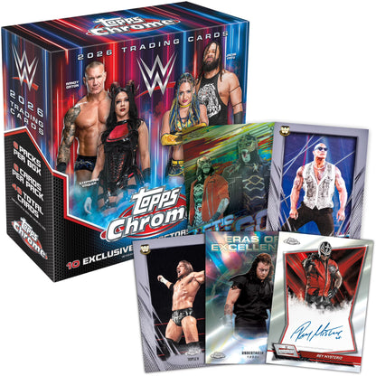 2026 Topps Chrome | WWE Wrestling | Sealed Mega Box | 48 Total Cards