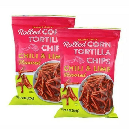 Trader Joe's | Chili & Lime Rolled Tortilla Chips | 2-Pack (18 oz)