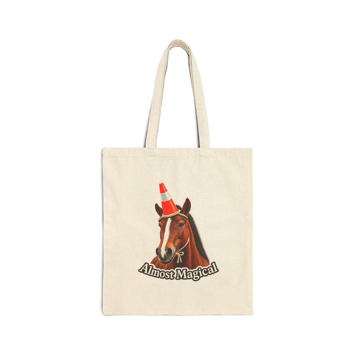 Printify | Almost Magical Horse Tote Bag | Funny Equestrian Gift | Canvas Tote