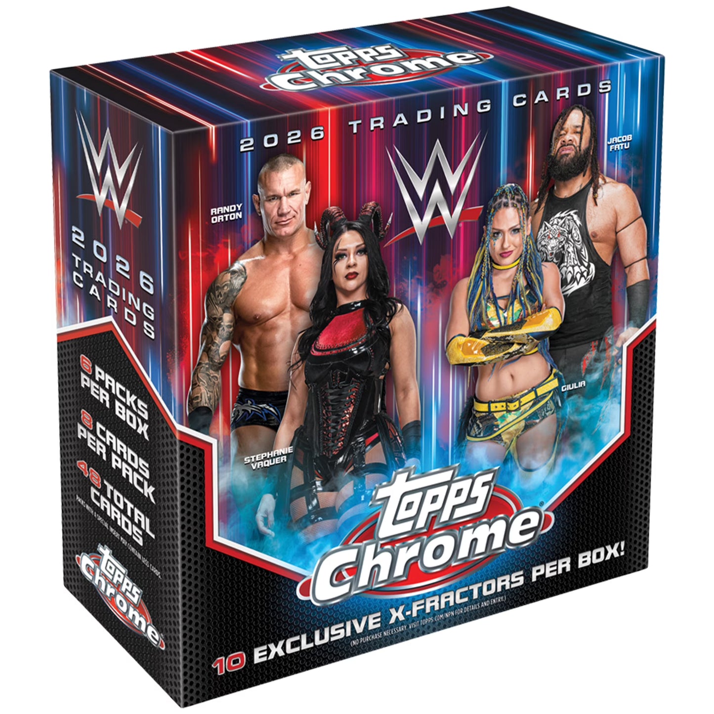 2026 Topps Chrome | WWE Wrestling | Sealed Mega Box | 48 Total Cards