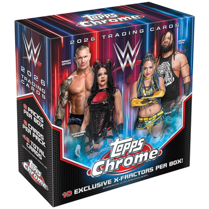 2026 Topps Chrome | WWE Wrestling | Sealed Mega Box | 48 Total Cards