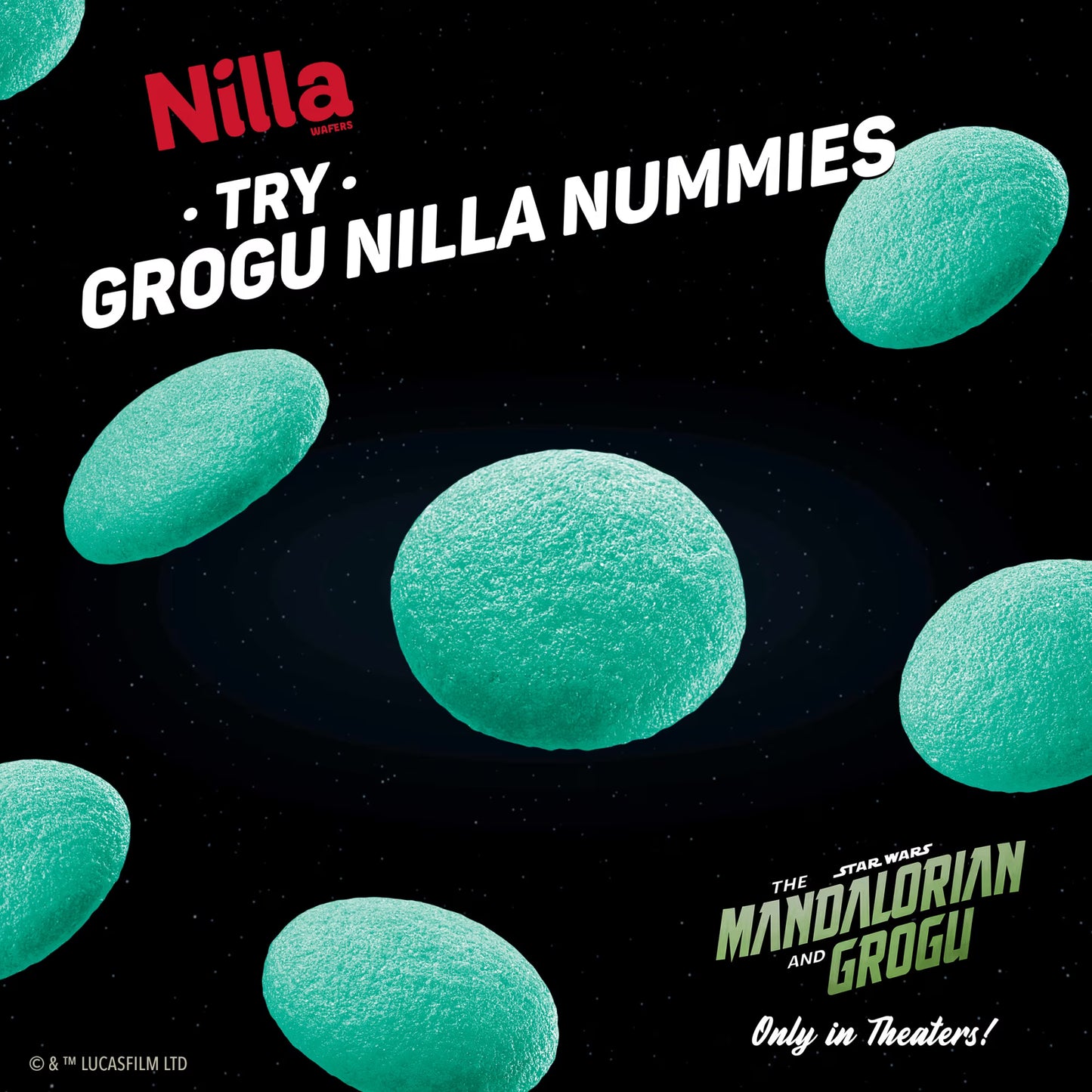 Nabisco Star Wars | Mandalorian Grogu | Blue Nilla Nummies | 1 Box, 11oz