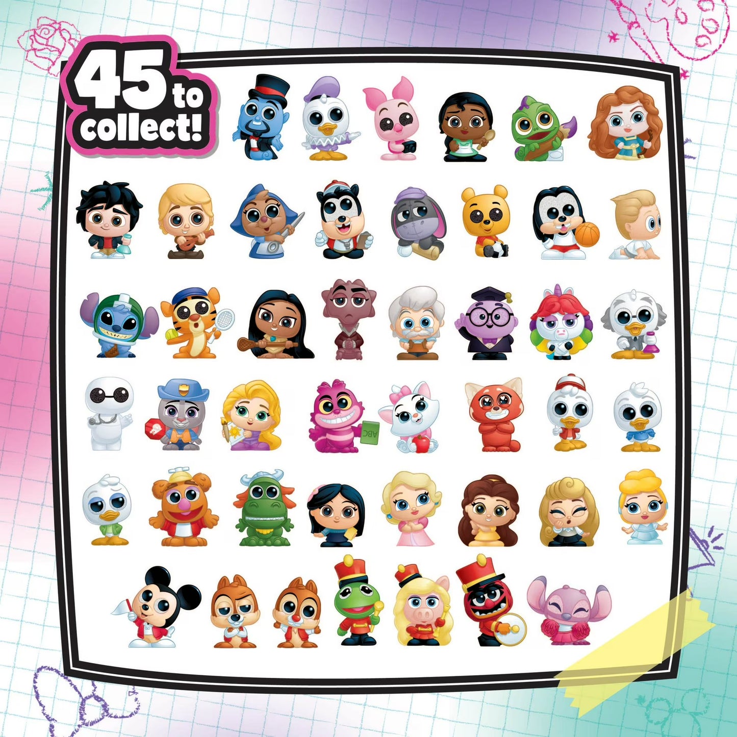 Disney Doorables Academy | Campus Crew Pack | Collectible Blind Bag Figures