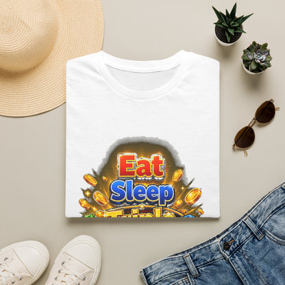 Eat Sleep Triple Pop Repeat  | T-Shirt | Gamer Coin Pop Arcade Tee