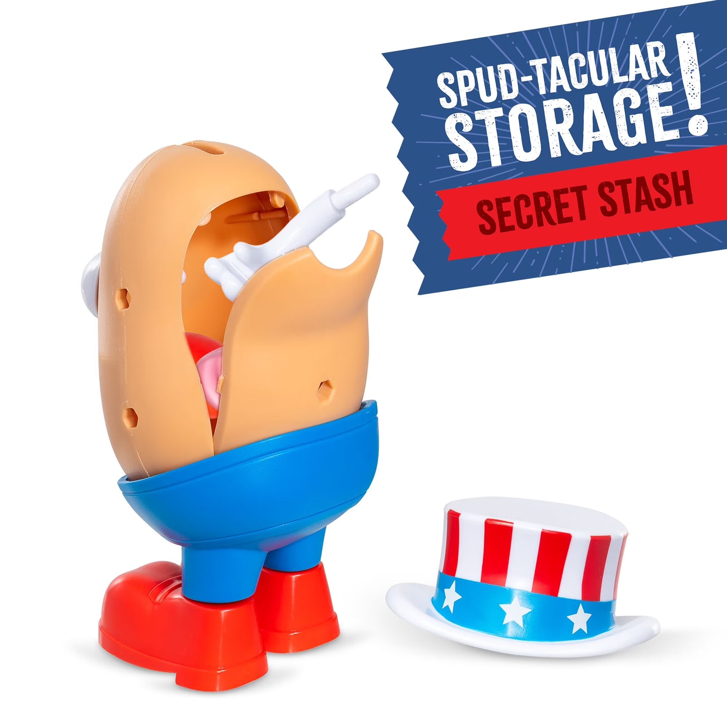 Mr. Potato Head Uncle Yam Walmart Exclusive 250th Anniversary, 14 Mix & Match Pieces, Flag Accessory & Storage Compartment, Ages 2+
