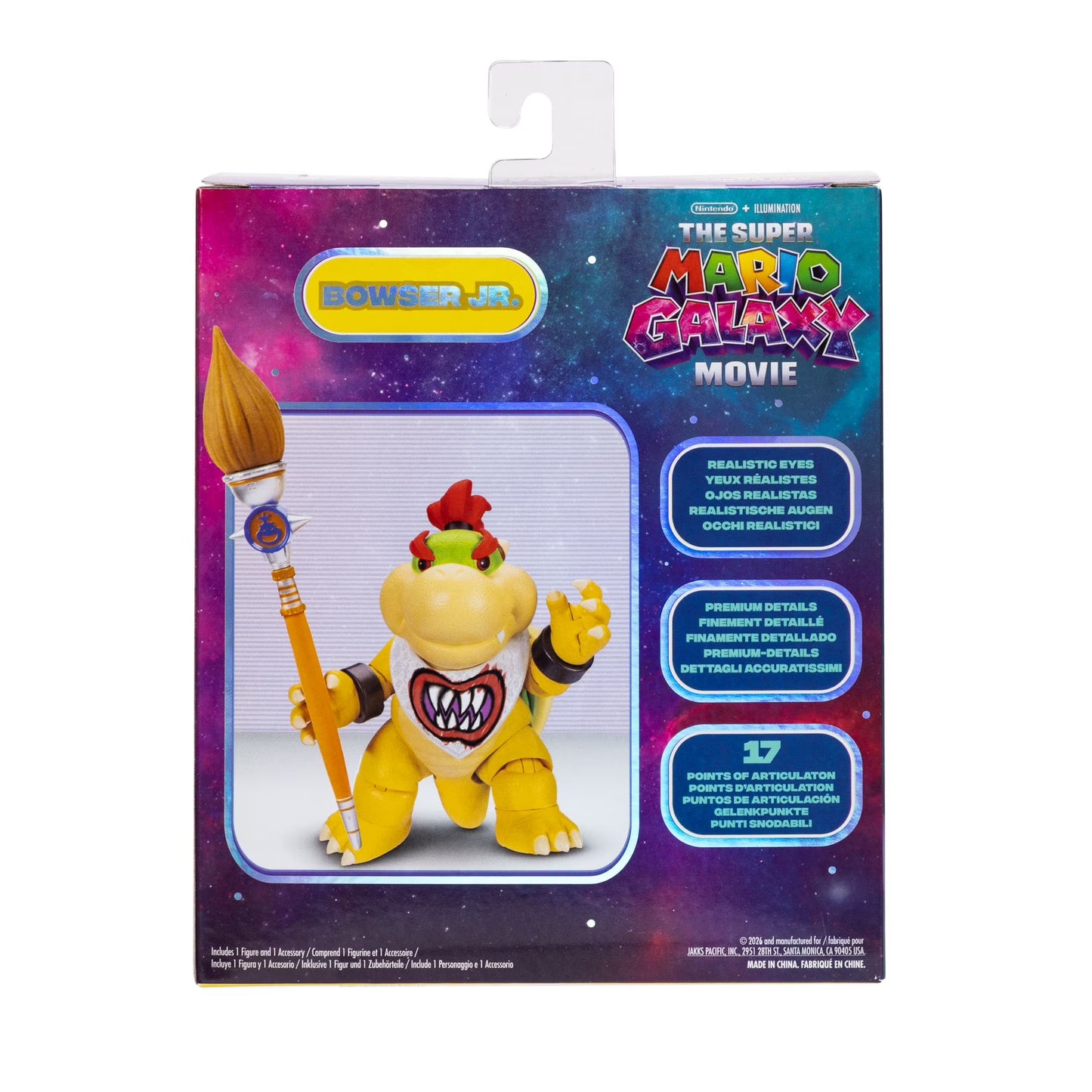 Jakks Pacific | Super Mario Galaxy Movie Bowser Jr. Figure | 5-Inch