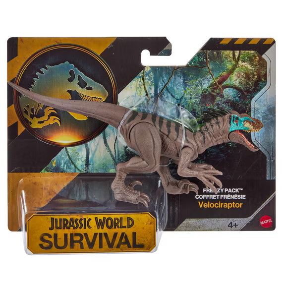 Jurassic World Frenzy Pack | Velociraptor Dinosaur Figure | Digital Play