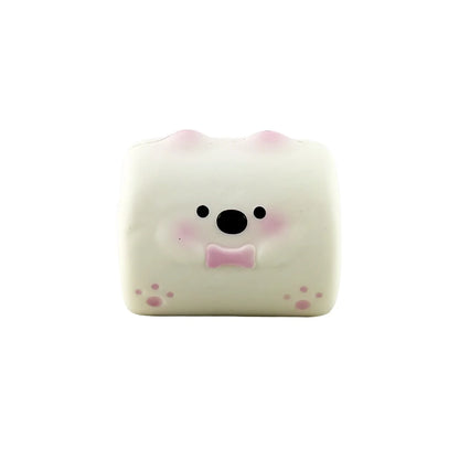 Mooshies | Donkey Rolls Slow Rise Squishy | Stress Relief Toy - White/Pink