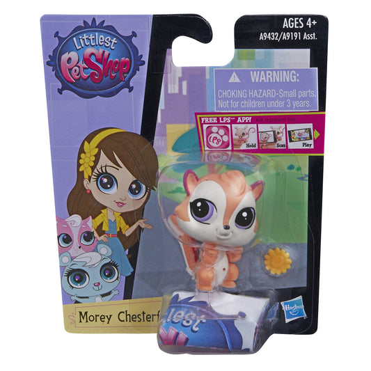 Littlest Pet Shop toy figure in packaging with character illustration