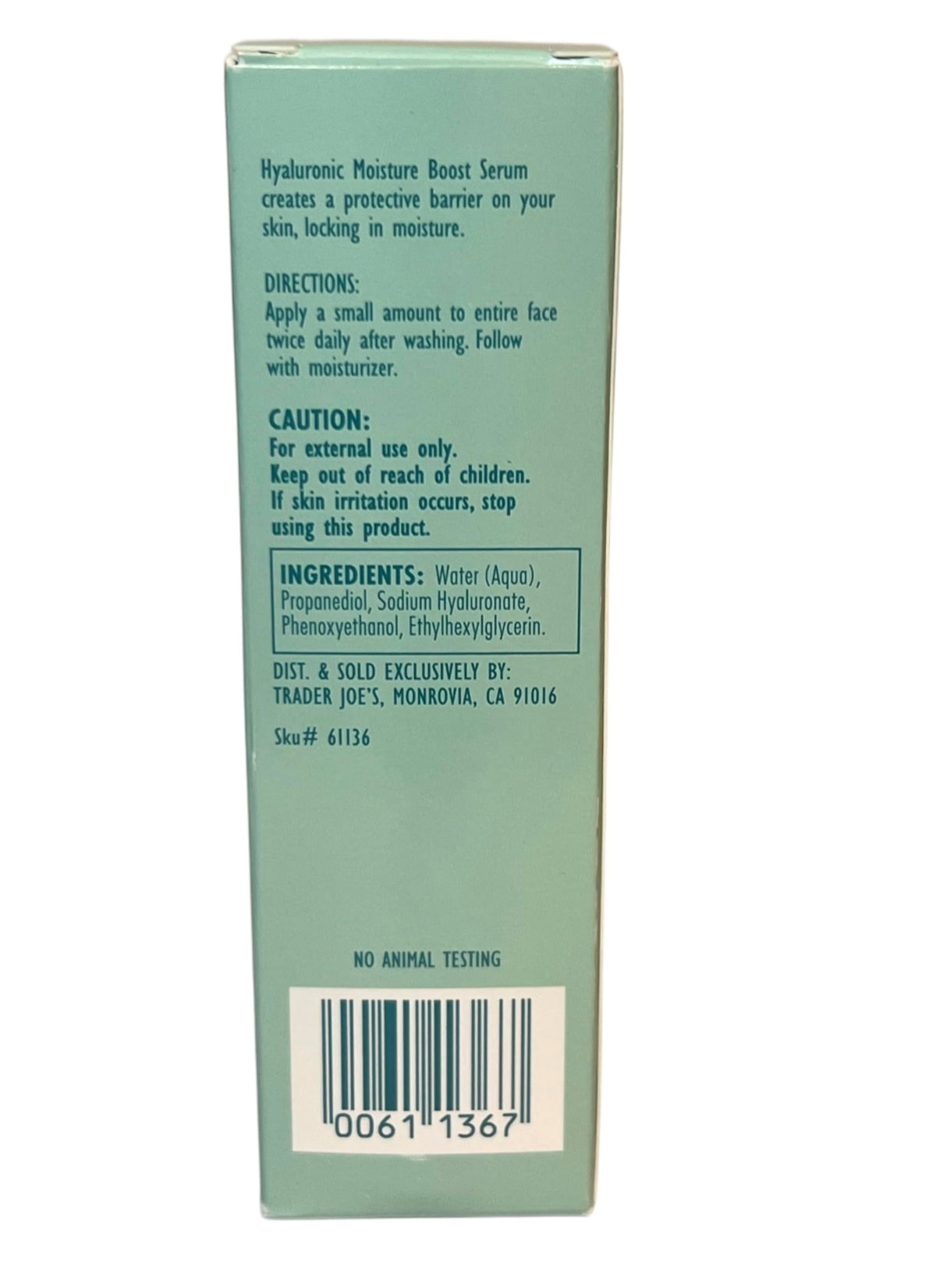 Trader Joe's | Hyaluronic Moisture Boost Serum | 1 fl oz