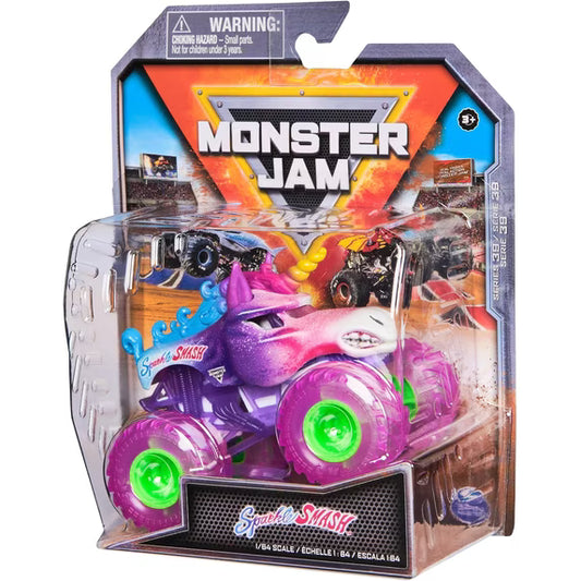 Spin Master | Monster Jam Sparkle Smash | 1:24 Scale Die-Cast Monster Truck