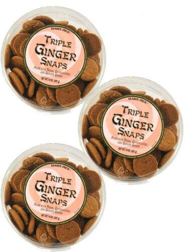 Triple Ginger Snaps Cookies - 3 Pack (14 oz each) | Trader Joe's Premium Ginger Cookies