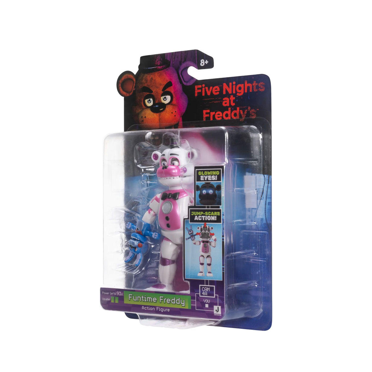 JAKKS Pacific | FNAF | Funtime Freddy 5" Articulated Figure | Jumpscare & Glow-in-the-Dark Eyes