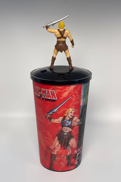 Masters of the Universe Set | Popcorn Bucket with Light Up Eyes & Lenticular Cups (Skeletor, He-Man, & Grayskull)