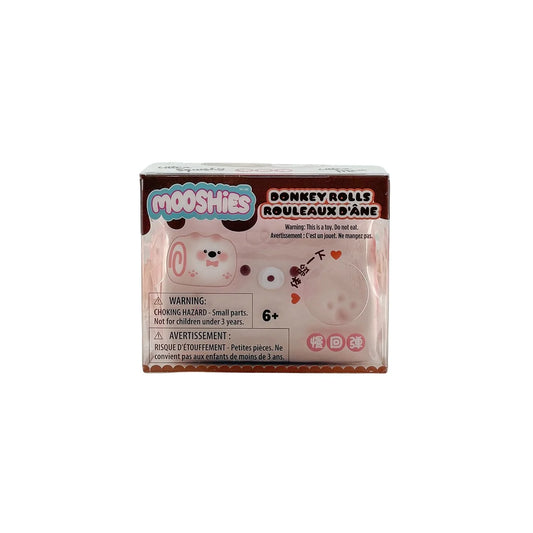 Mooshies | Donkey Rolls Slow Rise Squishy | Stress Relief Toy - White/Pink