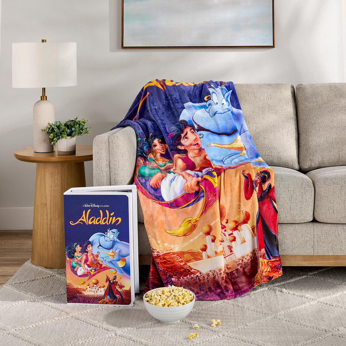 Disney Classic | VHS Boxed Silk Touch Throw, 50" x 70" | Aladdin