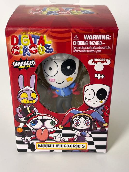 Box of 'The Amazing World of Gumball' minifigures with cartoon character faces on a white background