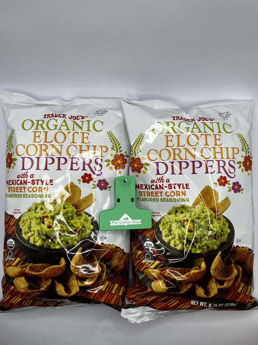 Organic Corn Chip Dippers with Grafton Way Chip Clip