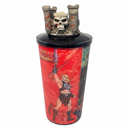 Masters of the Universe Set | Popcorn Bucket with Light Up Eyes & Lenticular Cups (Skeletor, He-Man, & Grayskull)