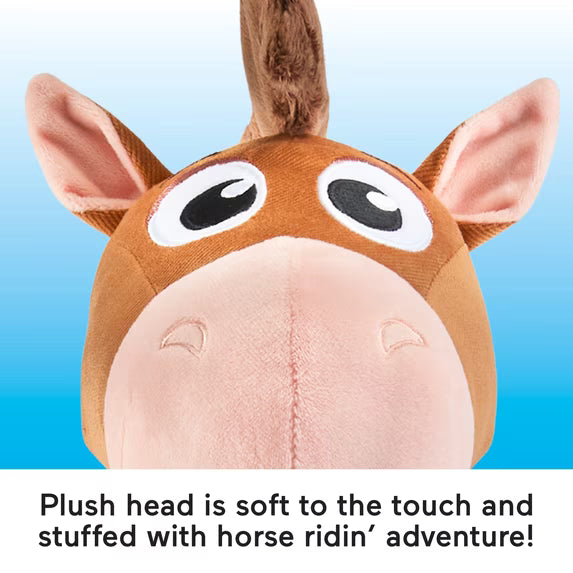 Disney and Pixar Toy Story Bullseye Hobby Horse Toy, 28 inch long with Plush Head and Horse Sounds