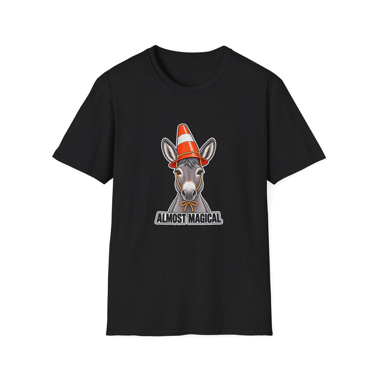 Almost Magical | Cute Donkey Wearing Traffic Cone | Tee