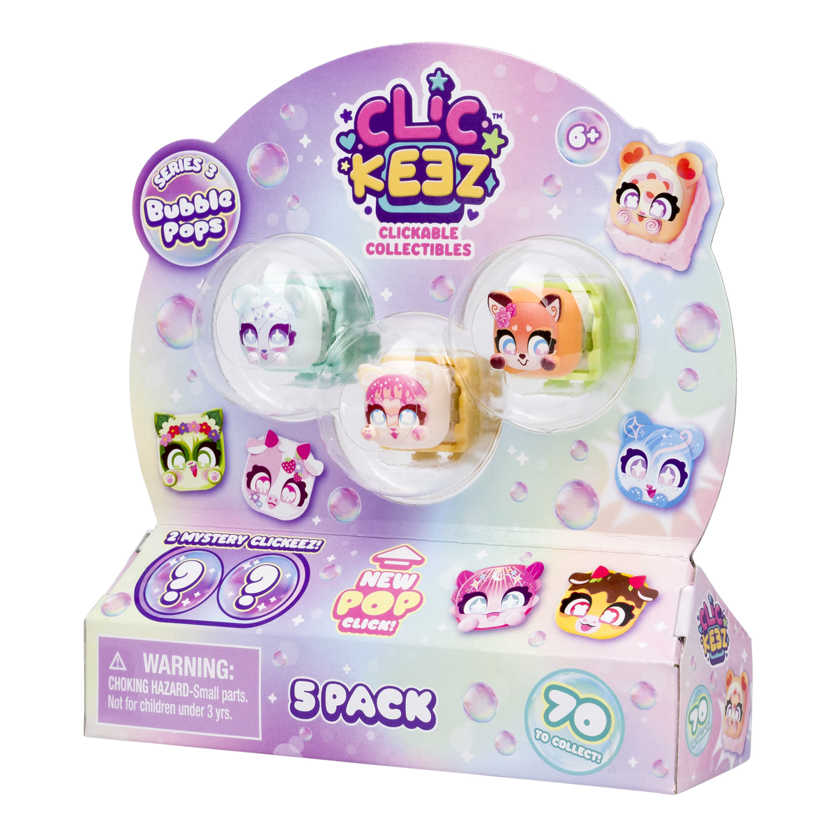 Clickeez | Series 3 | 5-Pack Collectible Keyboard Keys | Click & Clack