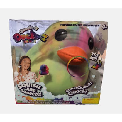 Quackeez | Tie Dye Large Sensory Squishy | Stress-Relieving Duck Figure