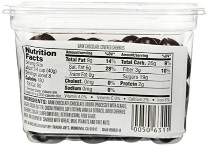 Trader Joe's Dark Chocolate Covered Cherries No Artificial Colors or Flavors, No Preservatives