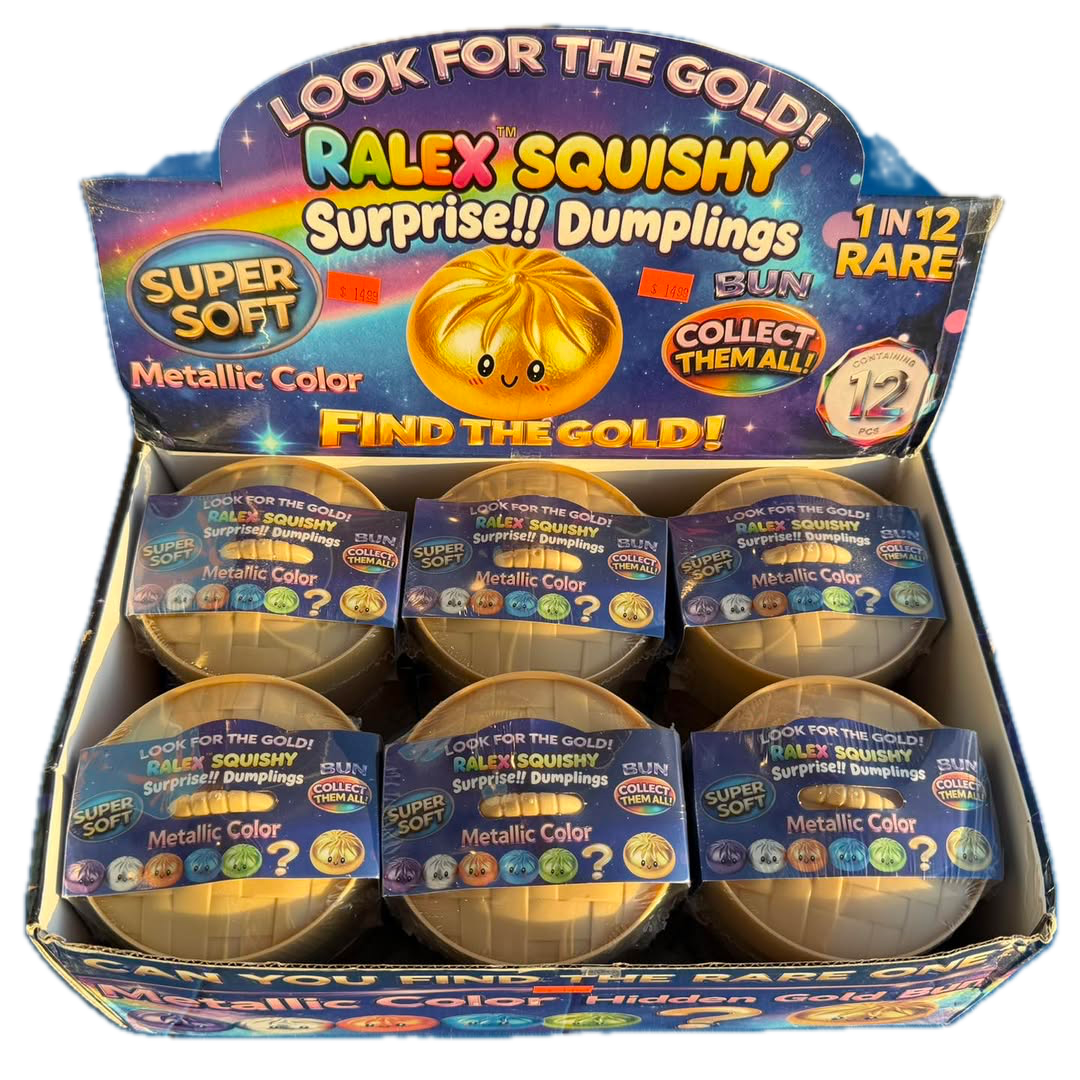 Ralex | Metallic Blind Dumpling Squishy | Surprise Slow-Rise Fidget Toy